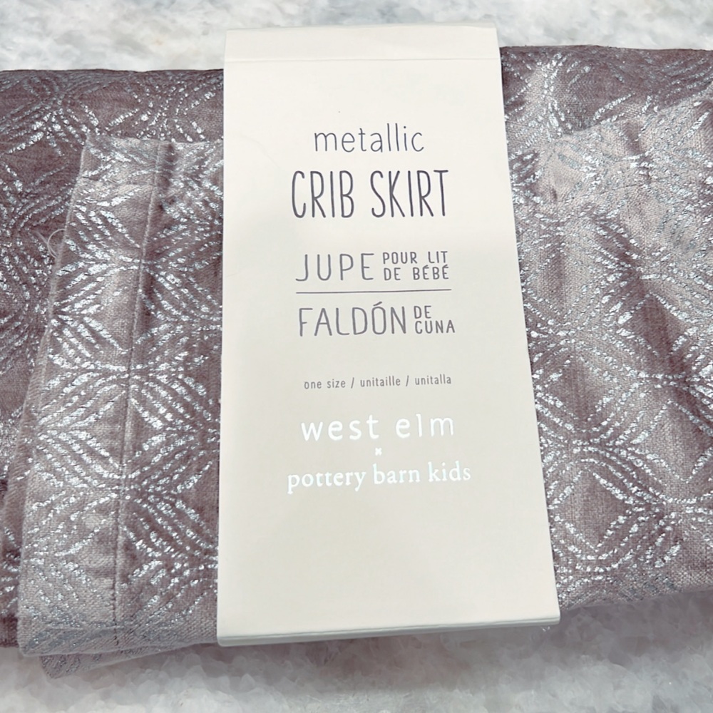 Pottery Barn x West Elm Metallic Crib Skirt